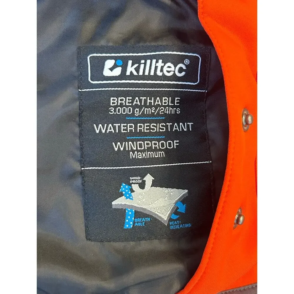 Killtec Allround Orange Hooded Ski Jacket Men's Large Water Resistant Windproof